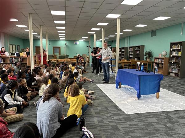 Jeff Kinney in Palmer Park Library